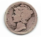 1917 S MERCURY DIME in GOOD condition ~ PLEASE SEE THE SCAN    .stk g-11
