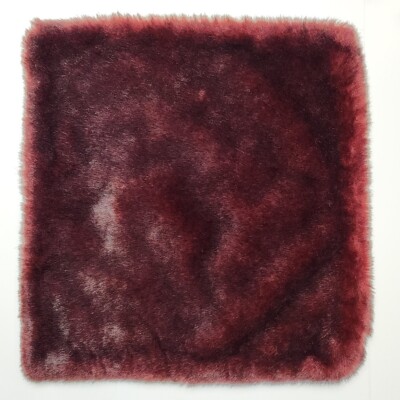 Vintage Pottery Barn Faux Fur Purple Wine Burgundy Throw Pillow