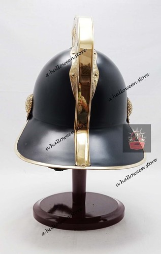 Brass Fire Brigade Rare Vintage Style Victorian NSW FB Chief Fireman Helmet - Picture 7 of 9