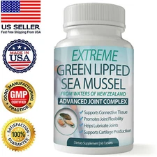 Green Lipped Mussel Joint Pain Relief Supplement 60 Tablets Free Shipping USA