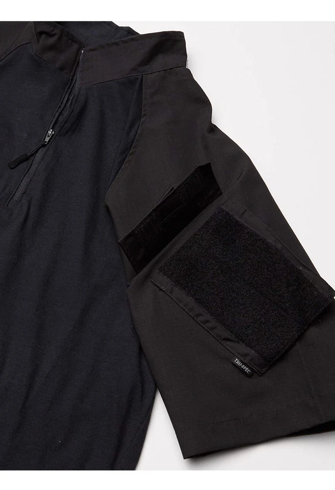 Tru Spec Men’s - 1/4 Zip Tactical Response Short Sleeve Combat Shirt Black 2XL - Image 3 of 3