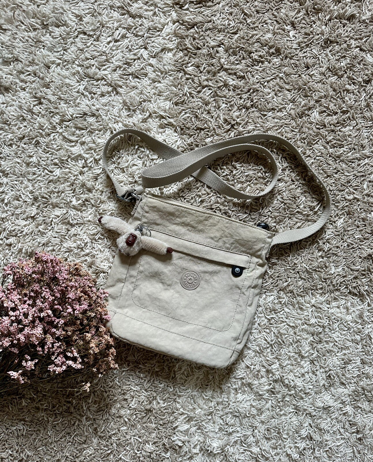 Vintage Kipling Multipocket Bag y2k Monkey Crossbody … Gem