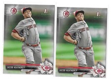 (2) Jacob Heatherly 2017 1st Bowman Draft #BDC-18