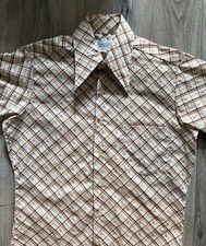 Vintage 1970 s Kmart Men's Permanent Press Shirt Button Up Size Small
