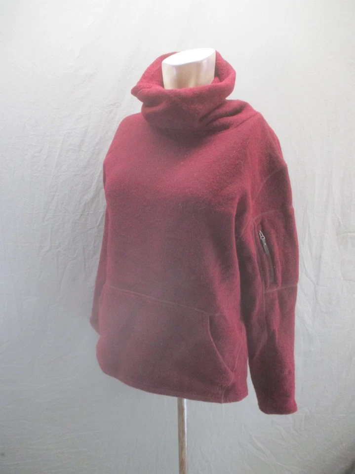 Smartwool Size M Womens Bordo Wool Blend Fleece Cowl Neck Softy Pull Over 627 - Image 3 of 4