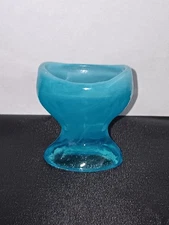 Vintage Eye Bath Wash Cup~Light Blue Opalescent Glass. Great Condition.