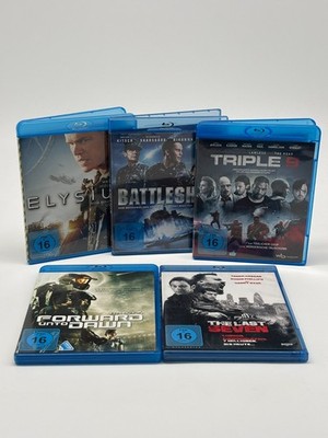 Blu Ray Sammlung 5 Filme The Last Seven Halo 4 Trible 9 Elysium Battleship