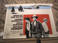 WCBS TV NYC movie poster 1960s BEND OF RIVER James Stewart Rock Hudson western
