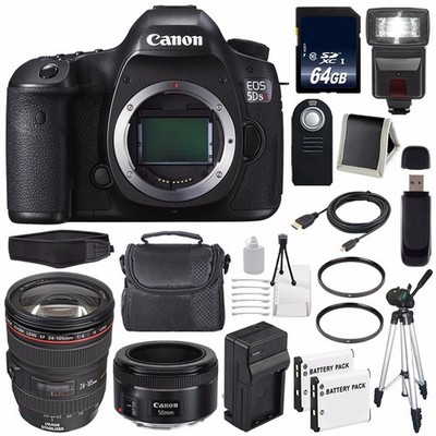 Canon EOS 5DS R DSLR Camera (International Model) 0582C002 + Canon EF 24-105mm
