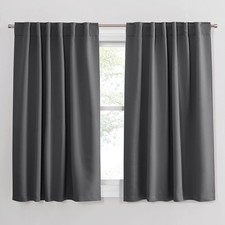 PONY DANCE Blackout Curtains for Bedroom/Living Room - 54 Inches Long Curtain...