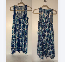 Lilly Pulitzer Jellyfish Dress XS Melle Indigo Blue Get in Line Trapeze Pima