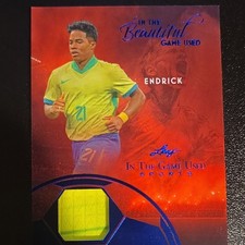 Leaf 2024 In The Game Used Sports Endrick #GUSM-6 Brazil Memorabilia Card Soccer