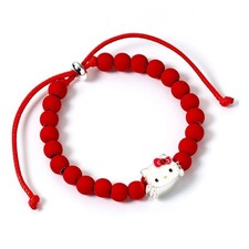 Hello Kitty Bracelet red beads with Hello Kitty Charm 21 cm ALL DUTIES PAID