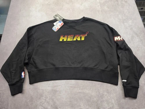 New Miami Heat Pro Standard Luxury Crop Sweatshirt Womens Large Oversized  - product listing photo