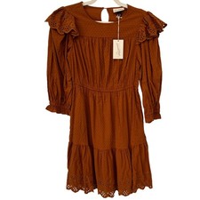 Universal Thread Dress Size Small Eyelet Ruffle Tiered Boho Chic Hippie NEW
