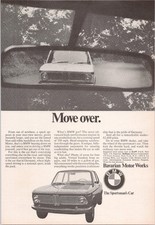 BMW 2002 Vintage Magazine Print Ad 1968 "Move Over" The Sportsman's Car