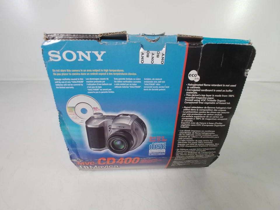 Sony MVC-CD400 CDMavica 4.0MP Digital Camera W/ AC Adapter - Image 2 of 4