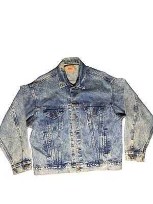 Vintage Levi s 70507 Denim Trucker Jacket Size L Acid Wash