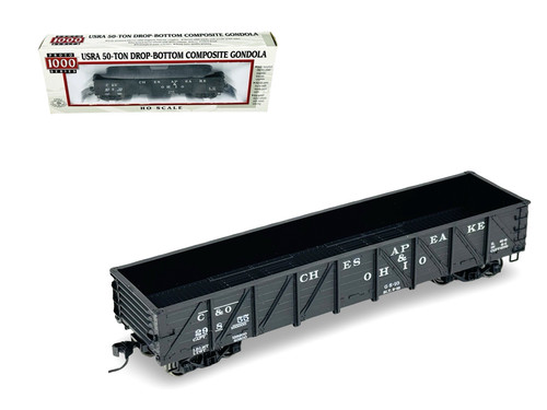 #23953 Life-Like Proto 1000 HO 1/87 C&O (#29855) USRA góndola de 50 toneladas con fondo descendente | Condition: New