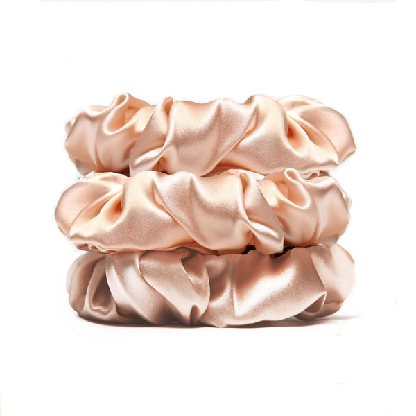 100% Silk Scrunchies, Stoff Haargummi Rosa FüR MäDchen Und Damen, Scrunchies Sam-image