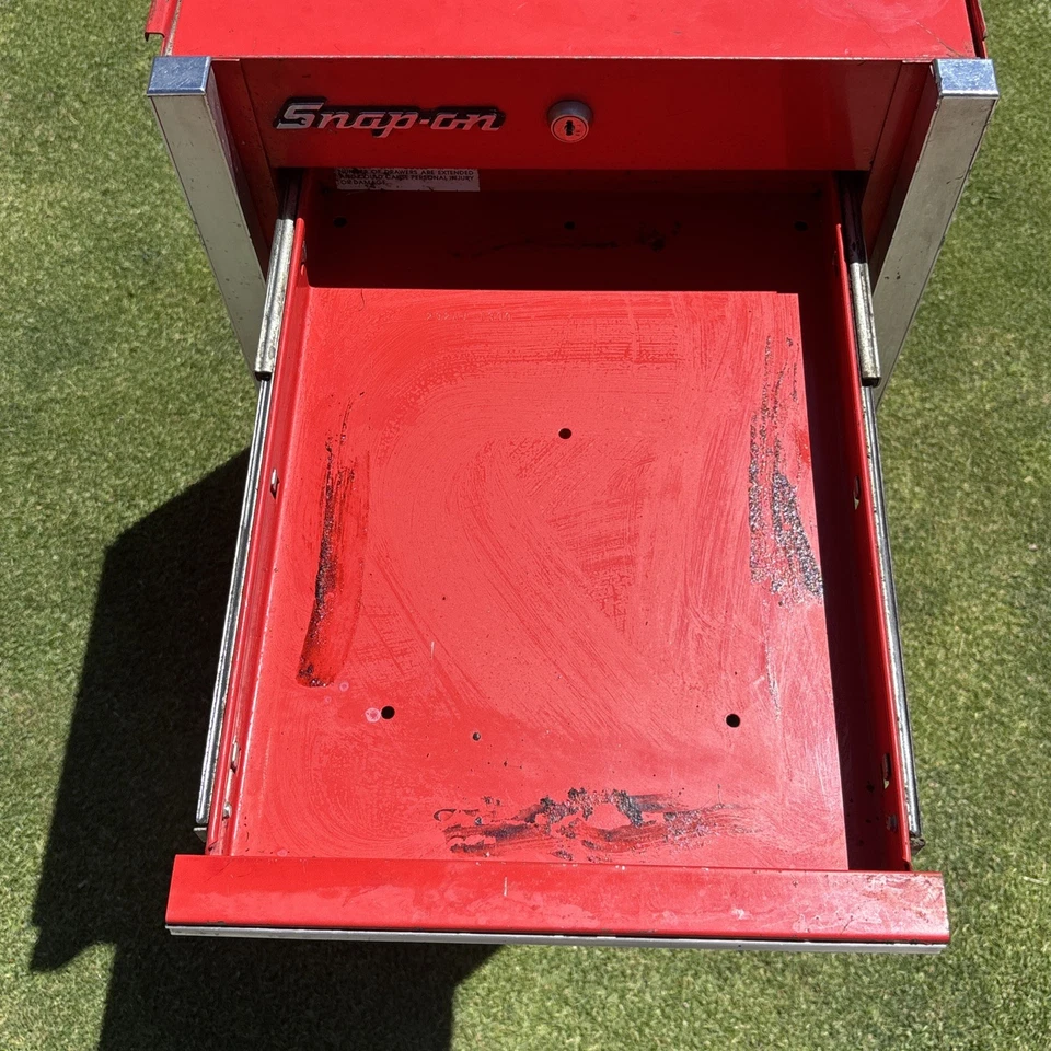 Caja de herramientas lateral colgante a presión armario armario 7 cajones rojo KR-292A 1995 EE. UU. Foto 4 de 4