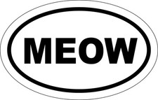 Oval Car Magnet Magnetic Bumper Sticker