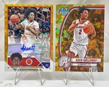 2023 Topps Chrome McDonald's ADEN HOLLOWAY Gold Wave Auto #/50 Bowman U Sapphire