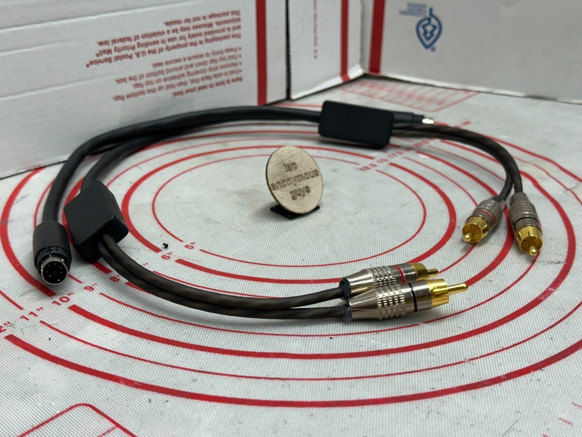 DIN - Metal RCA cable For Zapco Symbilink Amplifiers & Signal