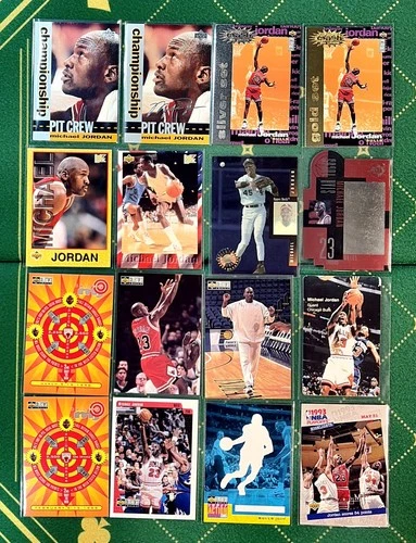 1990’s Michael Jordan 16 Card Lot Gold You Crash The Game, UD3, SP Holo, Silver