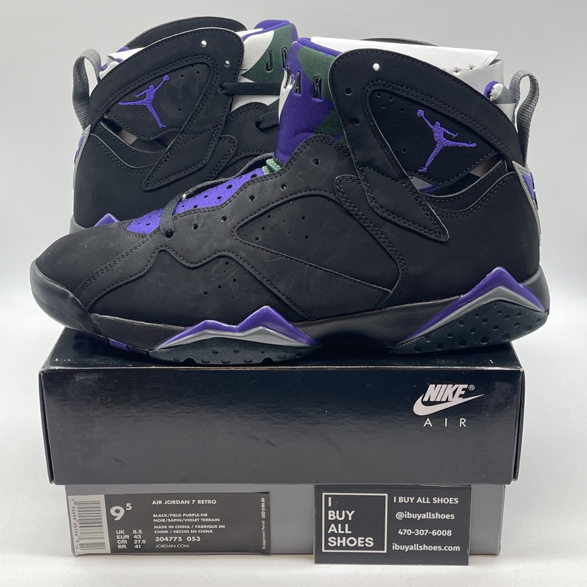 nike air jordan 7 retro bucks ray allen pe