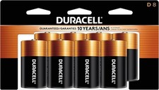 NEW SEALED - Duracell Coppertop D Batteries 8...