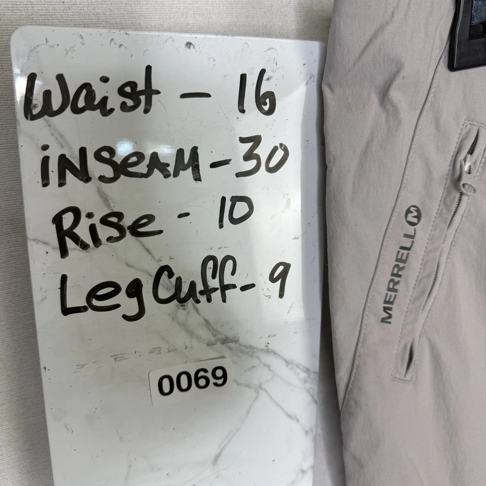 Pantalones Merrell para mujer talla 8 beige mezcla de nailon senderismo al aire libre carga senderismo Foto 3 de 4