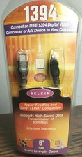 Belkin 1394 Application 6 Foot 6 Pin to 4 Pin Cable NEW Package FireWire i.Link
