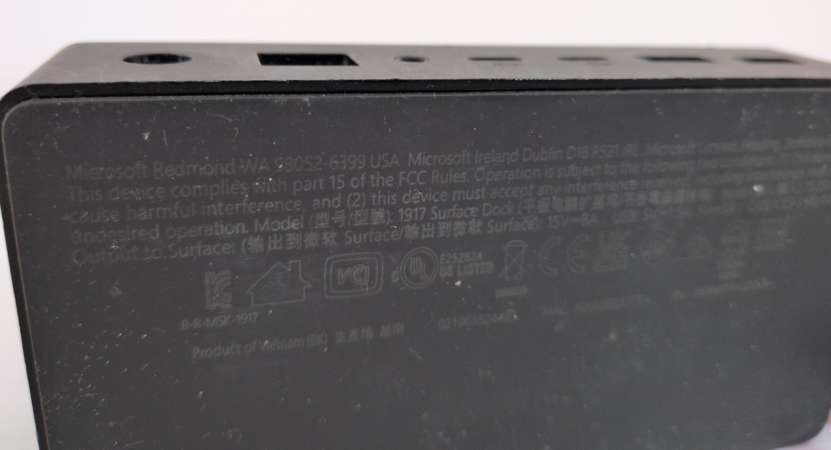 Microsoft Surface Dock 2 Model 1917 For Microsoft Surface Series