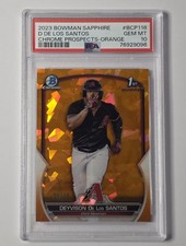 2023 1st Bowman Sapphire Deyvison De Los Santos Orange /50 PSA 10 #BCP-116