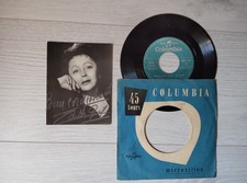 DISQUE 45 T JUKEBOX EDITH PIAF POCHETTE PAPIER ORIGINALE CARTE DEDICACEE