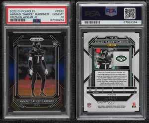 2022 Chronicles Prizm Black Blue /25 Ahmad Gardner Sauce PSA 10 GEM MT Rookie RC