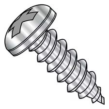 Self-Drilling Screw, #6-20 x 1/2 in, Plain 410 Stainless Steel Pan Head
