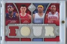 Lebron James / Yao Ming Brand Martin 2009-10 SP Game Worn Patches Cavaliers /199
