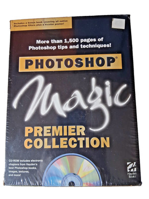 PHOTOSHOP MAGIC - Premier Collection Set + CD-Rom Hayden Books Sealed.