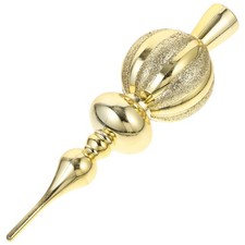 Xmas Treetop Spherical Plastic Christmas Tree Topper Ornament Golden Decoration
