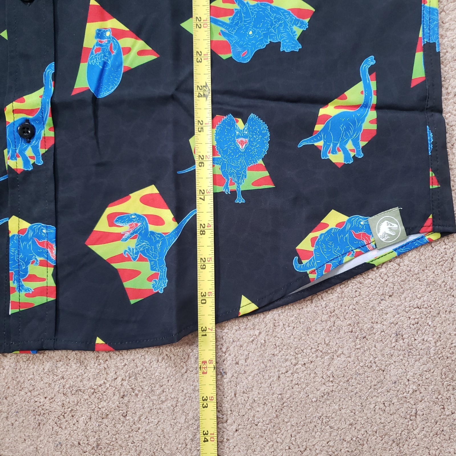 RSVLTS X Jurassic Park Retro 65 Million BC Size XL Mens KUNUFLEX Button Shirt image 7