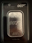 Royal Mint James Bond 007 Diamonds Are Forever 1oz Silver Bar Sealed TEP