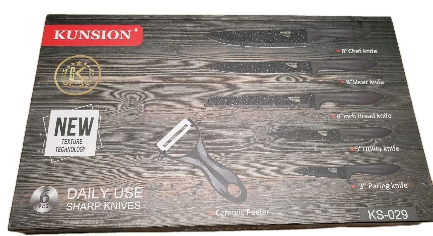 KUNSION Chefs Knife Set KS-029 6 pieces In Set