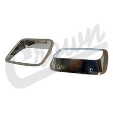 Chrome Headlight Bezel Set 56003104k 12419.05 Fits 87-95 Jeep Wrangler Yj