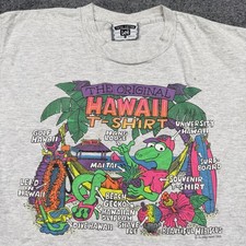 Vintage Lee Total Cotton T Shirt The Original Hawaii Lizard Mens L USA Made