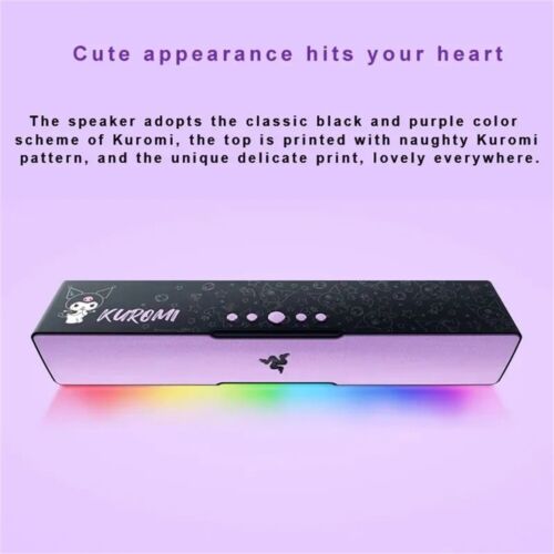 Neu Razer x Sanrio Kuromi Leviathan V2 X Wireless RGB Gaming Soundbar Speakers - Bild 3 von 7