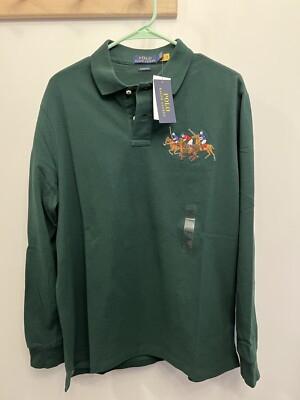 POLO Ralph Lauren グリーン ポロシャツ men's L Polo Ralph Lauren Big Pony ポロシャツ | グリーン | FARFETCH JP