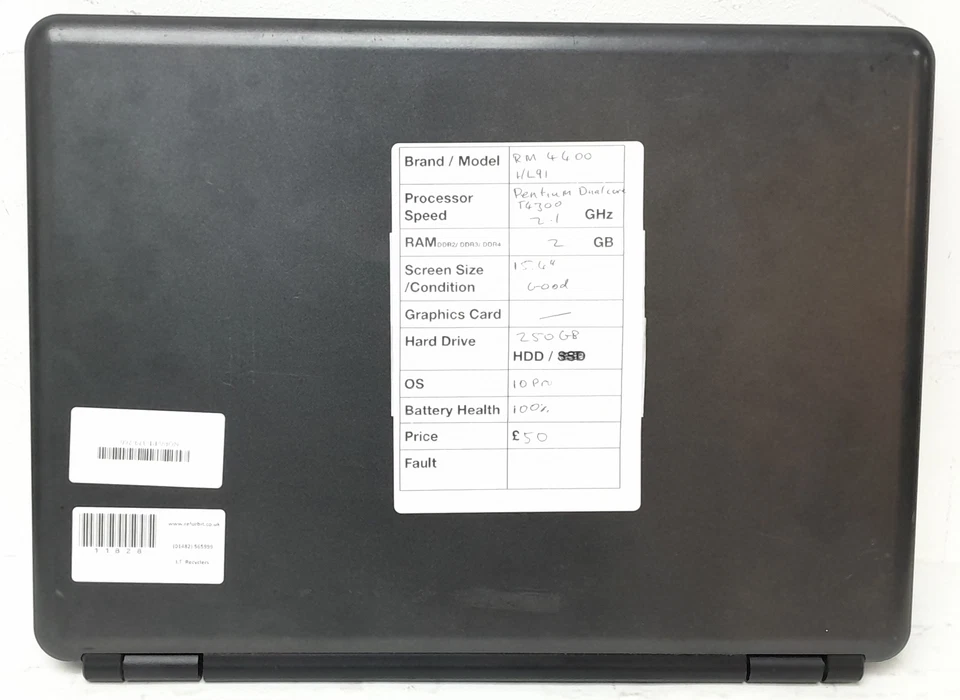 RM NBook 4400 HL91 - Pentium Dual Core T4300 2.1GHz - 2GB RAM - 15.4" - 250GB... - Image 4 of 4