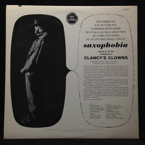 Clancy's Clowns-Saxophobia-Capitol 1614-STEREO RAGTIME - Picture 2 of 4